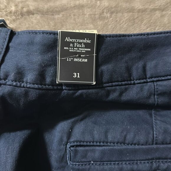 Abercrombie & Fitch 31 x 11” Inseam Navy Cotton Stretch Shorts - Picture 10 of 10